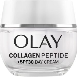 Olay Collagen Peptide Face Moisturiser Day Cream SPF 30, Skincare with Niacinamide 99% Purity and Antioxidant Vitamin E, Advanced Anti Ageing Skin Care: Strengthens, Restores, Hydrates, 50ml