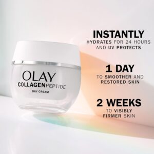 Olay Collagen Peptide Face Moisturiser Day Cream SPF 30, Skincare with Niacinamide 99% Purity and Antioxidant Vitamin E, Advanced Anti Ageing Skin Care: Strengthens, Restores, Hydrates, 50ml - Image 2