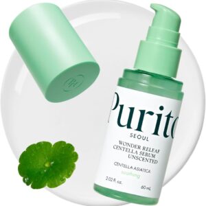 PURITO Centella Unscented Serum, Korean Centella, for All Skin Types, Ampoule, Soothing, Calming, Facial Serum for face, Vegan & Cruelty-Free, Korean Skin Care, 60ml 2fl.oz