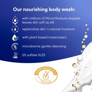 Dove Advanced Care Deeply Nourishing Body Wash Body Cleanser shower gel with skin-natural nutrients for instantly lotion-soft skin 6x 400 ml - Image 3