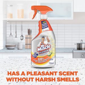 Mr Muscle Kitchen Cleaner, Platinum Antibacterial Kitchen Spray, Citrus, Pack of 6 (6 x 750 ml) - Image 2