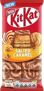KitKat Salted filled Caramel Milk Chocolate Crispy Wafer Sharing Bar, 99g