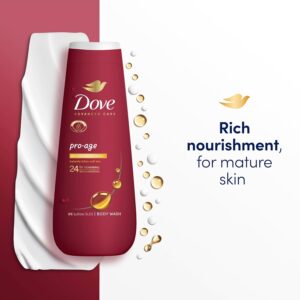 Dove Advanced Care Pro-Age Body Wash Body Cleanser shower gel with skin-natural nutrients for instantly lotion-soft skin 6x 400 ml - Image 2