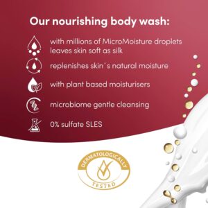 Dove Advanced Care Pro-Age Body Wash Body Cleanser shower gel with skin-natural nutrients for instantly lotion-soft skin 6x 400 ml - Image 3