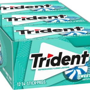 Trident Minty Sweet Twist Sugar Free Chewing Gum with Xylitol 14 Sticks 39 g - Image 2