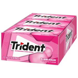 Trident Bubble-Gum Sugar Free Chewing Gum with Xylitol 14 Sticks 39 g - Image 2