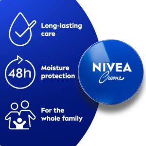 NIVEA Creme Tin (400ml), Moisturising Cream Provides Intensive Protective Care for Soft and Supple Skin, Ideal for Daily Use as a Face, Hand, or Body Cream - Image 2