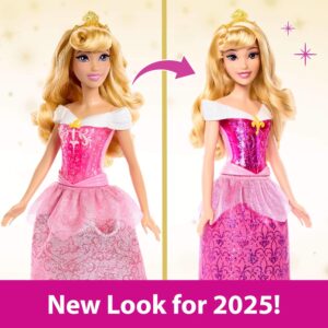 Mattel Disney Princess Dolls, Aurora Sleeping Beauty Posable Fashion Doll with Sparkling Clothing and Accessories, Disney Movie Toys, HLW09 - Image 2