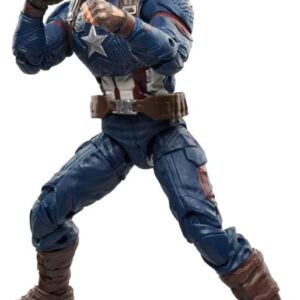 Marvel Legends Series Captain America, Avengers: Endgame Collectible 15-cm Action Figure, Red, White, Blue - Image 3