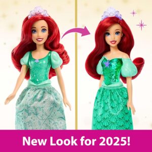Mattel Disney Princess Dolls, Ariel Posable Fashion Doll with Sparkling Clothing and Accessories, Disney Movie Toys, HLW10 - Image 2