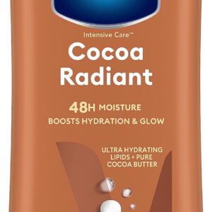 Vaseline Intensive Care Cocoa Radiant Body Lotion with ultra-hydrating lipids and pure cocoa butter for dry skin 200 ml - Image 2