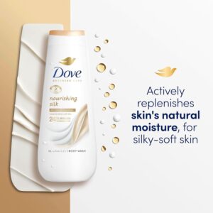Dove Advanced Care Nourishing Silk Body Wash Body Cleanser shower gel with skin-natural nutrients for instantly silky-soft skin 6x 400 ml - Image 2