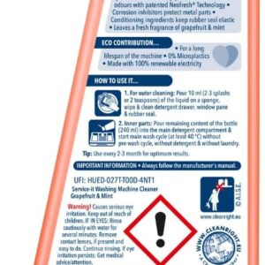 Dr. Beckmann Service-it Washing Machine Cleaner | Removes limescale | Grapefruit & Mint |250ml - Image 2