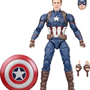 Marvel Legends Series Captain America, Avengers: Endgame Collectible 15-cm Action Figure, Red, White, Blue - Image 2
