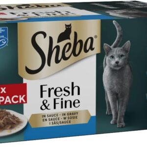 SHEBA Fresh & Fine Cat Pouches Fish collection in Gravy 50x50g - Image 2