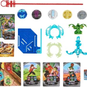 Spin Master Bakugan Blue Base Battle Pack Action Figure Set, Special Attack Ventri, Special Attack Dragonoid, Titanium Bruiser, Titanium Trox, Smoke,(6066988) - Image 2
