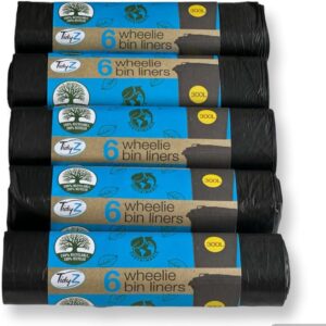 Tidyz 30 Extra Large Wheelie Bin Liners Waste Rubbish Bags 300L