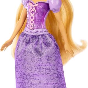 Mattel Disney Princess Rapunzel Doll, Tangled in Signature Clothing, Collectible Fashion, Poseable with Blonde Hair, Tiara Crown, Accessories, Toys for Ages 3 and Up, HLW03 - Image 3