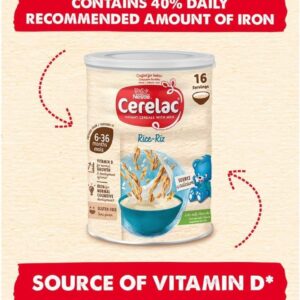 Cerelac Rice with Milk Infant Cereal, 6 months+, 400 g (Pack of 1)