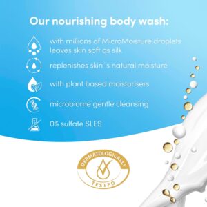 Dove Advanced Care Gentle Scrub Body Wash Body Cleanser shower gel with exfoliating minerals for instantly lotion-soft skin 6x 225 ml - Image 3