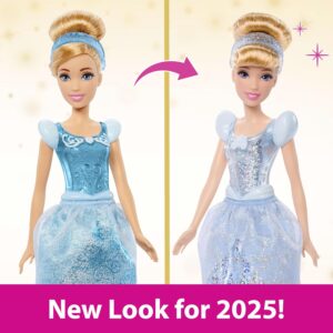 Mattel Disney Princess Dolls, Cinderella Posable Fashion Doll with Sparkling Clothing and Accessories, Disney Movie Toys, HLW06 - Image 2