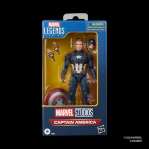 Marvel Legends Series Captain America, Avengers: Endgame Collectible 15-cm Action Figure, Red, White, Blue