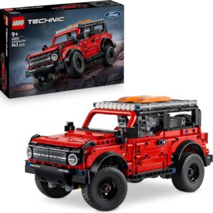 LEGO Technic Ford Bronco SUV Off Road Car Toy - Model Kit with Opening Doors, V6 Engine, Suspension & Steering - Collectible Gift for 9+ Year Old Boys - 42213