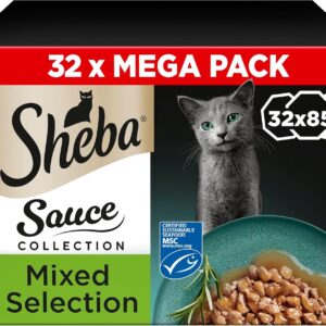 Sheba Sauce Lover Cat Food Trays Mixed Collection 32x85g