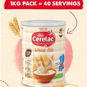 Cerelac Wheat Infant Cereal with Milk 1 kg | from 6 Months+ | Baby Cereal
