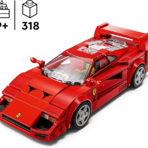 LEGO Speed Champions Ferrari F40 Supercar Buildable Vehicle, Toy Model Car for 9 Plus Year Old Boys and Girls, with Driver Minifigure, Kids' Bedroom Decoration, Gift Idea 76934 - Image 2