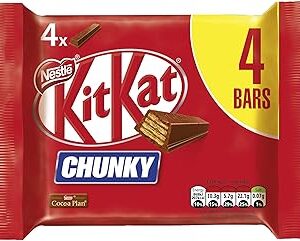 KitKat Chunky Milk Chocolate Bar Multipack, 4 x 40 g 32g 4 Pack