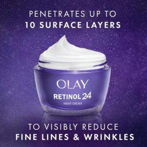 Olay Regenerist Retinol24 Night Face Cream Moisturiser With Retinol and Vitamin B3 50 ml, Fragrance Free - Image 2