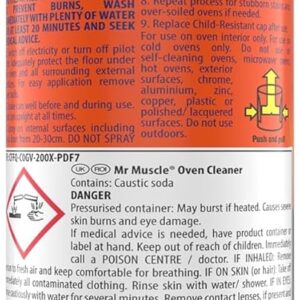 Mr Muscle Oven Cleaner, Heavy Duty Oven Cleaner & Degreaser for Burnt Grease & Food Spills, No-Scrub Formula for Quick Kitchen Cleaning, Fast-Acting Clean in Just 30 Minutes, 3 x 300ml - Image 2
