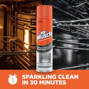 Mr Muscle Oven Cleaner, Heavy Duty Oven Cleaner & Degreaser for Burnt Grease & Food Spills, No-Scrub Formula for Quick Kitchen Cleaning, Fast-Acting Clean in Just 30 Minutes, 3 x 300ml