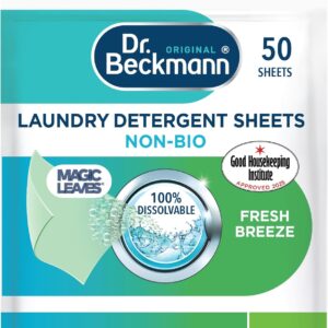 Dr. Beckmann Laundry Detergent Sheets NON-BIO | fresh breeze| Pre-dosed | 50 sheets